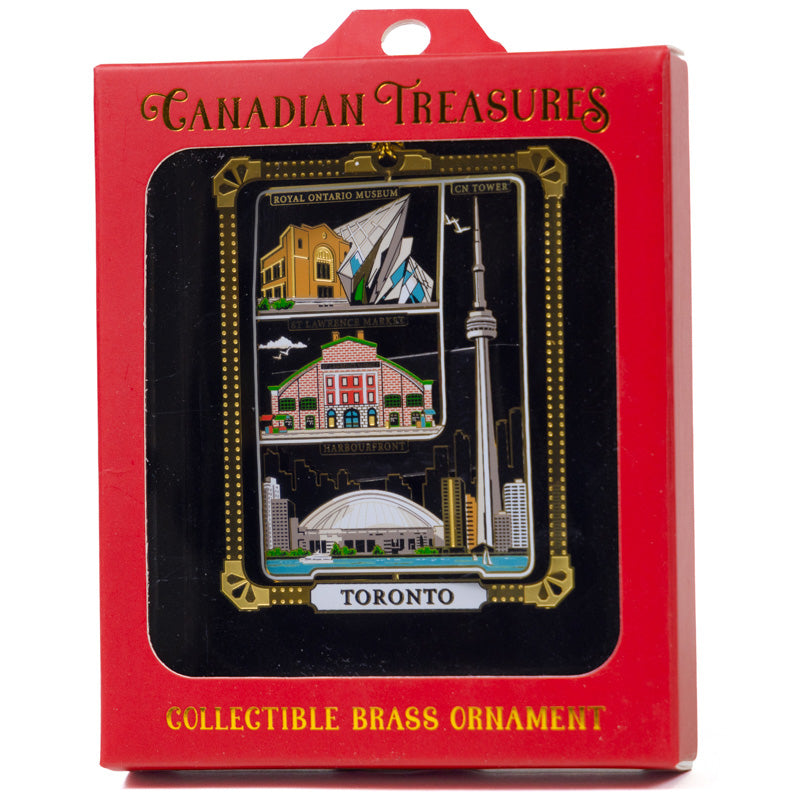 Colorful Toronto Collage Brass Ornament